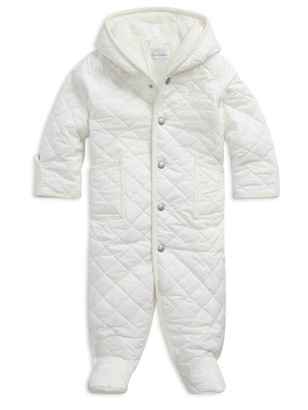 Ralph Lauren | Hooded Baby Unisex Barn Footed Bunting Puffer Coat One Piece